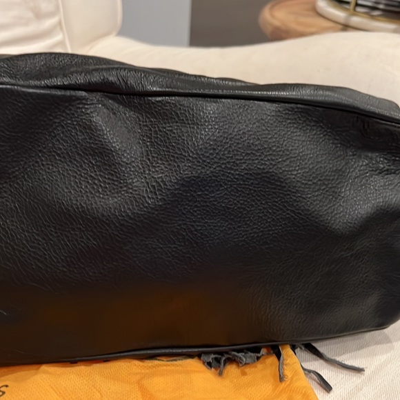 Valentino, black, leather shoulder bag with chain - Picture 7 of 9